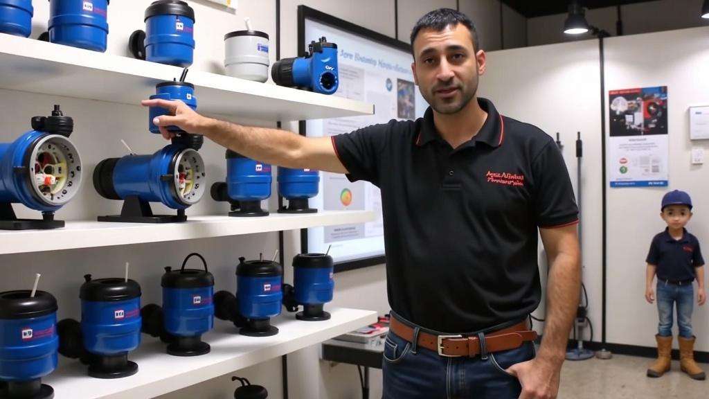 קובי האינסטלטור מציג את המבנה הפנימי של משאבה טבולה גורסת