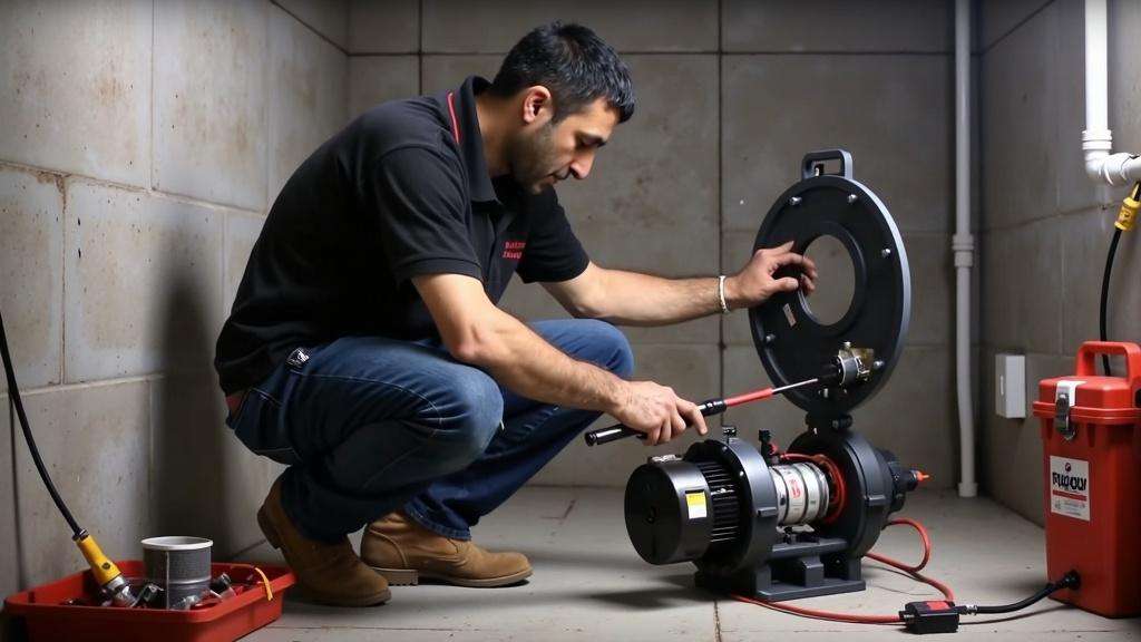 קובי האינסטלטור מתקן משאבה טבולה גורסת