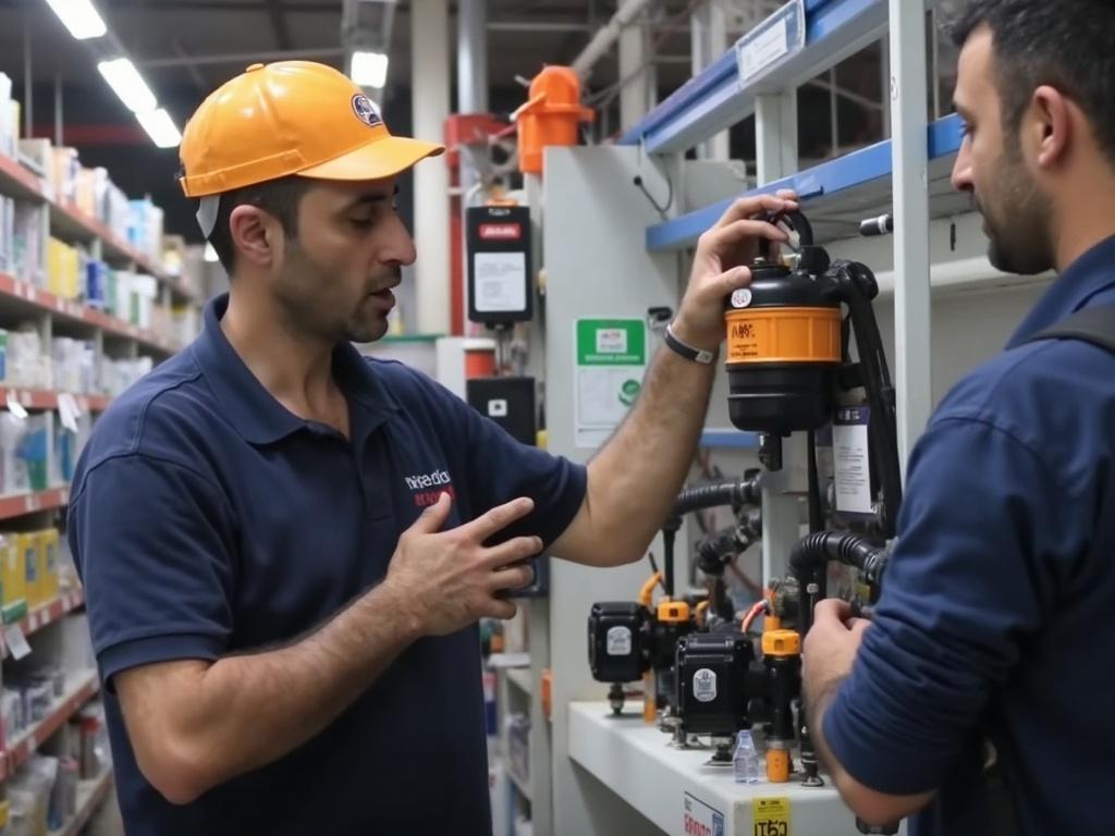 קובי האינסטלטור מדגים סוגי משאבות מים למרתף