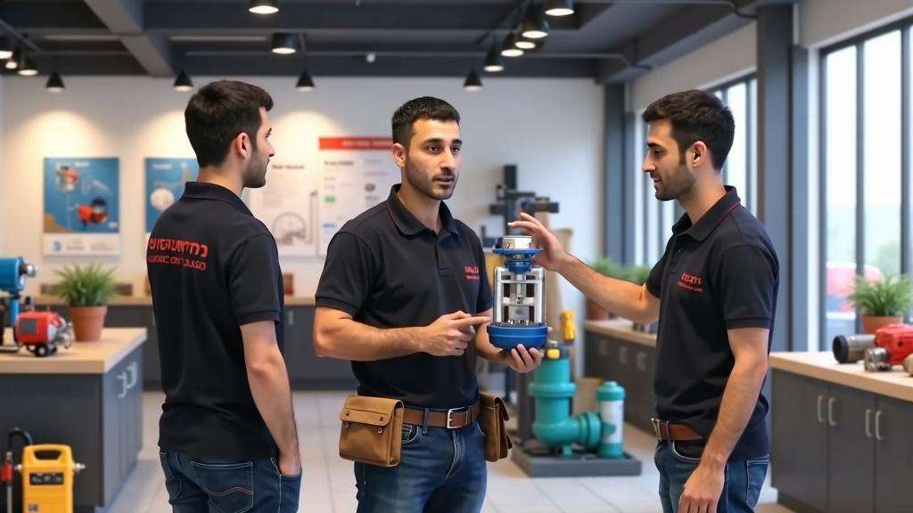קובי האינסטלטור מדגים את מנגנון הטחינה של משאבה טבולה