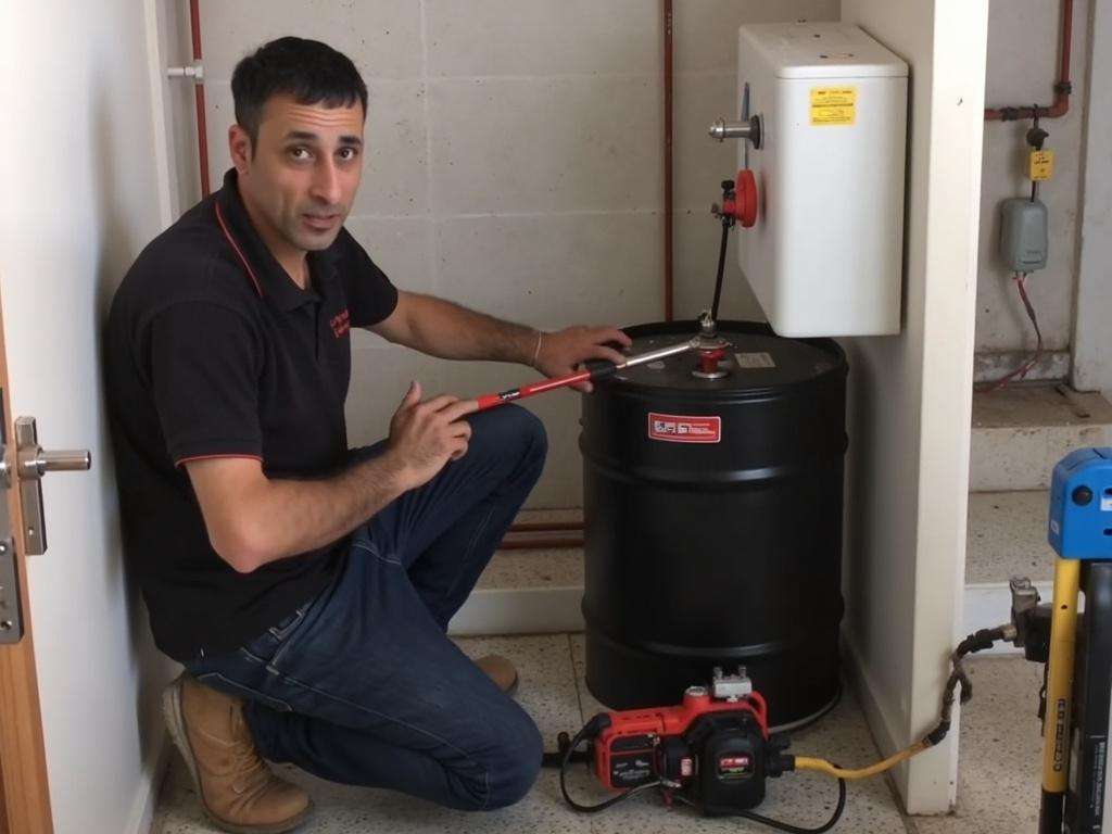 קובי האינסטלטור מחליף מיכל התפשטות