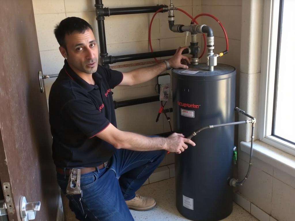 קובי האינסטלטור מבצע תחזוקה שוטפת