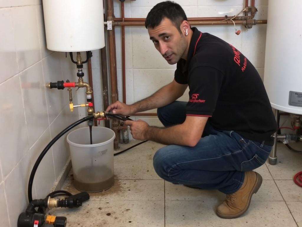 קובי האינסטלטור מנקה מערכת סולארית