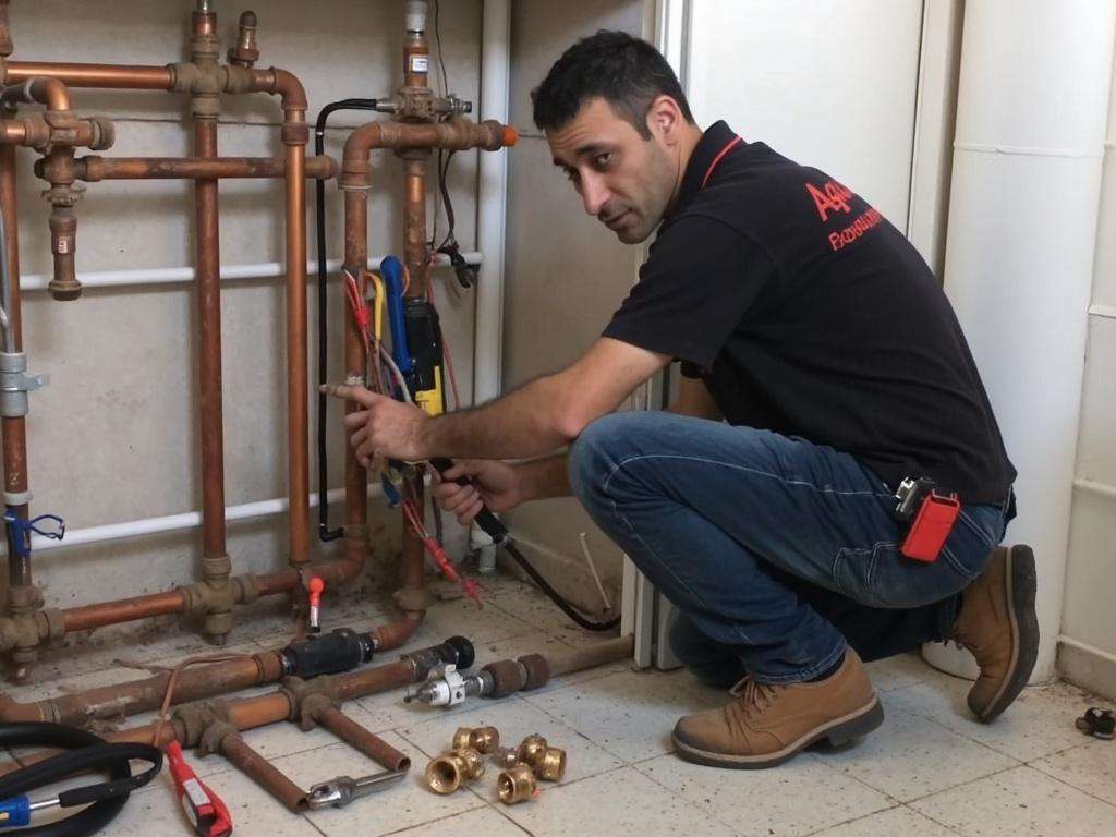 קובי האינסטלטור מחליף רכיבים במערכת סולארית