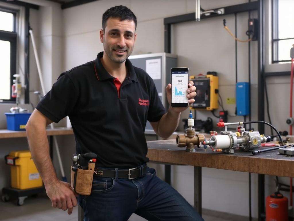 קובי האינסטלטור מדגים שסתום פורק לחץ חכם עם ניטור דיגיטלי