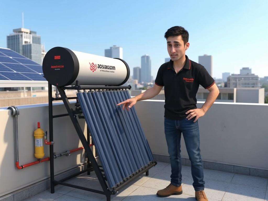קובי האינסטלטור מדגים את תפקיד שסתום פורק הלחץ במערכת סולארית