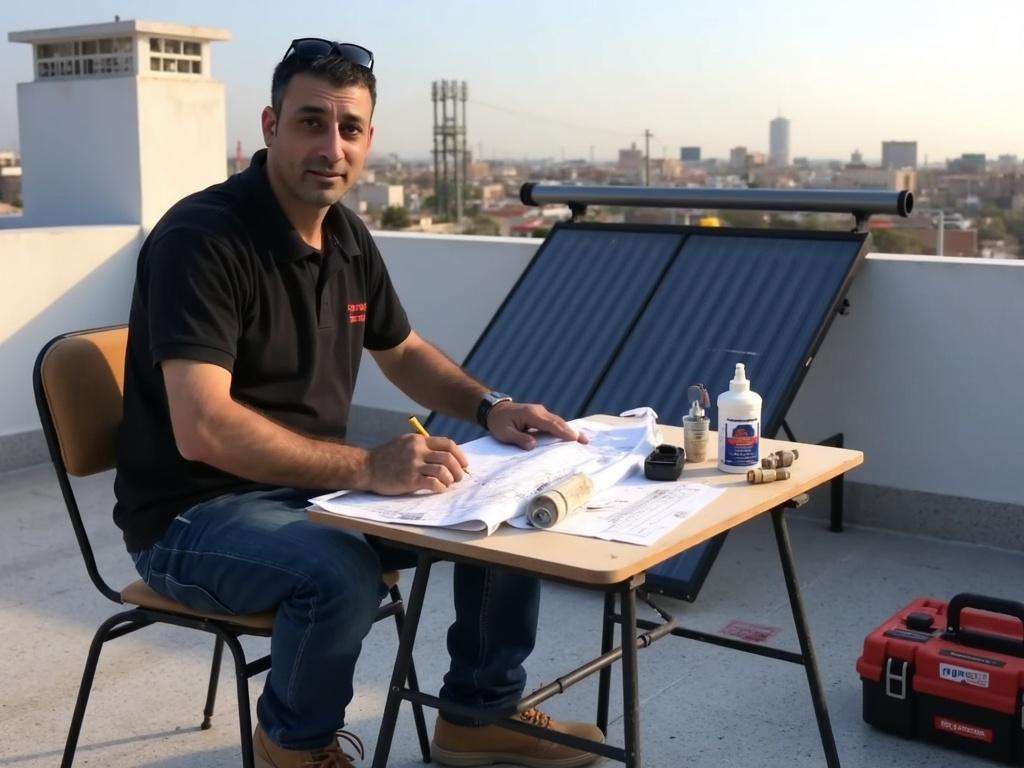 קובי האינסטלטור מתכנן החלפת צנרת סולארית
