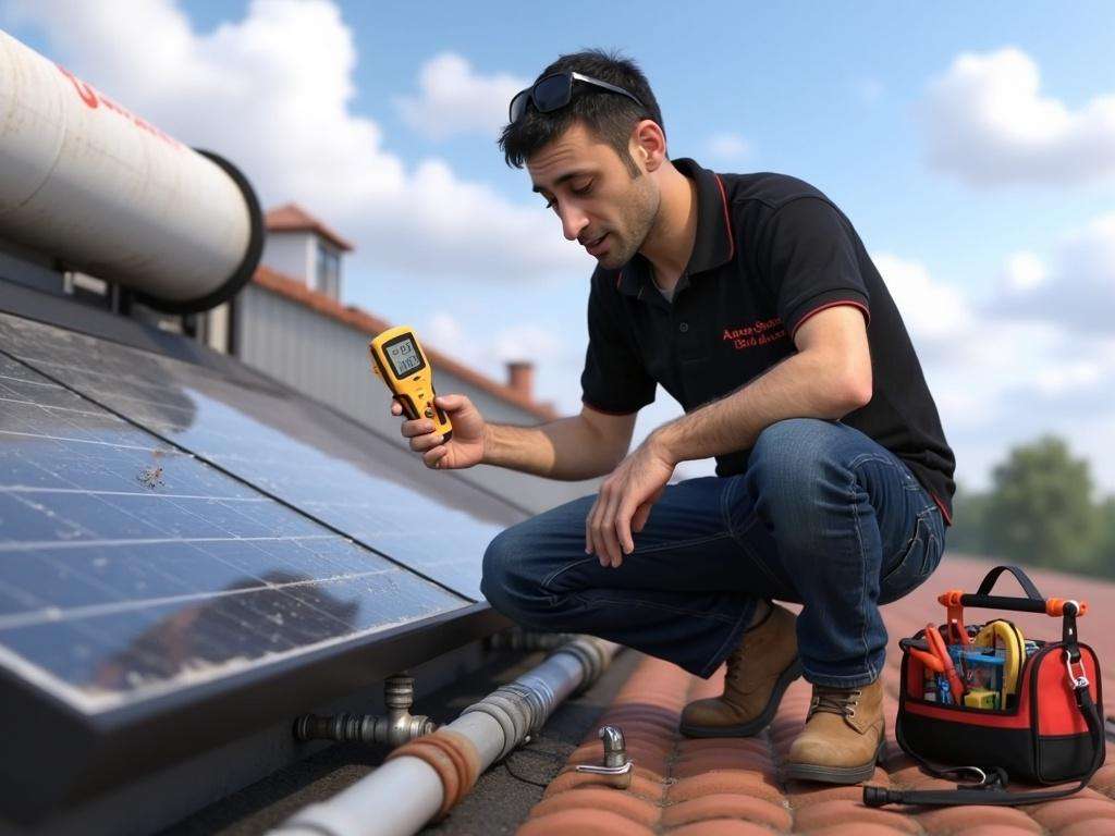 קובי האינסטלטור מאבחן בעיות במערכת סולארית מרכזית