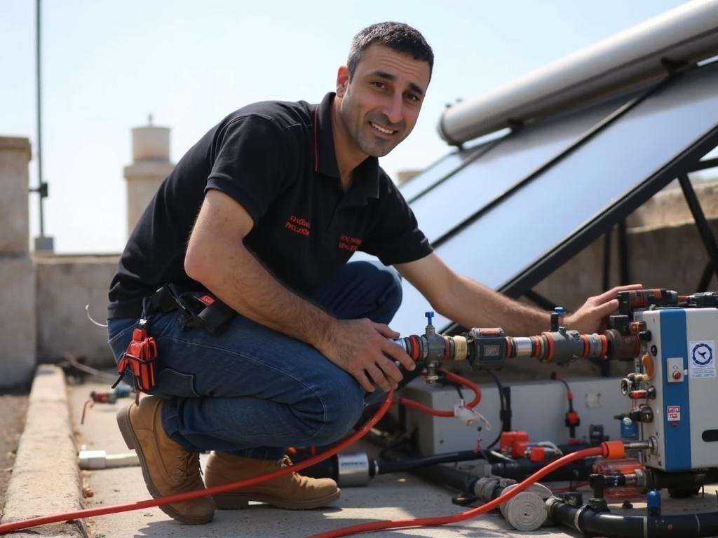 קובי האינסטלטור מבצע בדיקה תקופתית לשסתום פורק לחץ