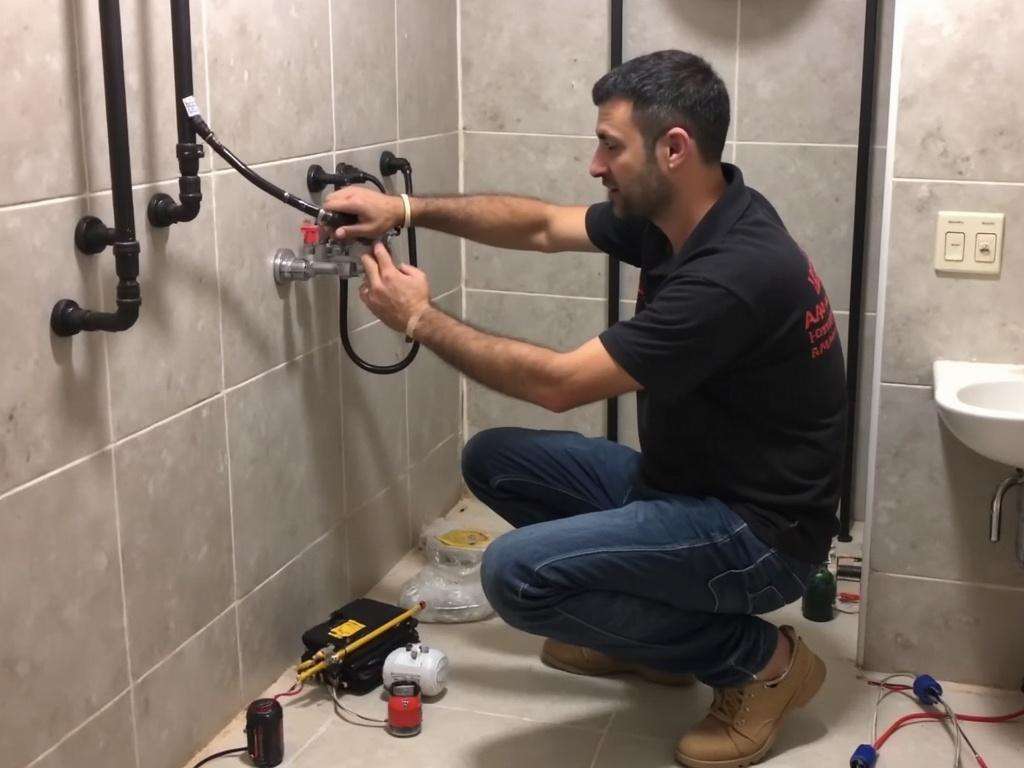 קובי האינסטלטור משדרג מערכת מקלחת בחדר אמבטיה