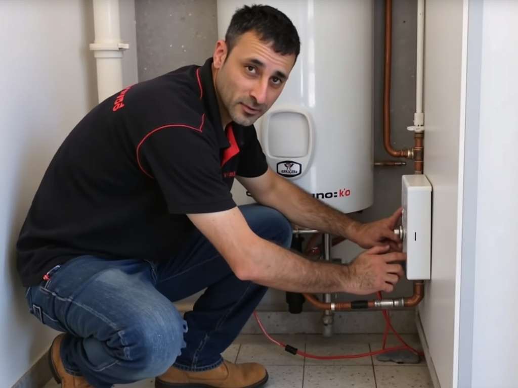קובי מחליף רכיב פגום במערכת סולארית בשעת חירום