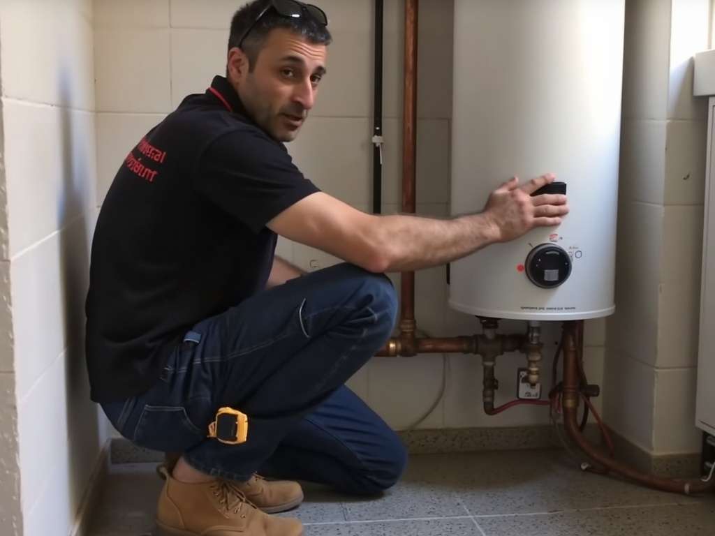 קובי בודק מצב בידוד בצנרת חיצונית סולארית