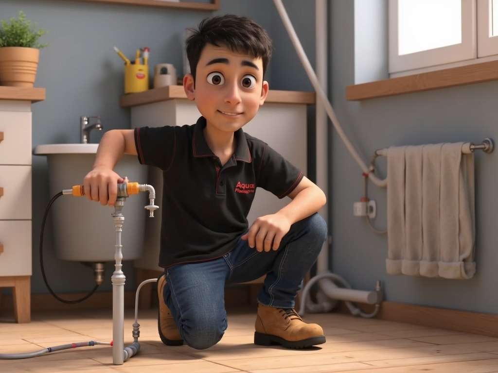 טכנאי אינסטלציה קובי מכניס ראש שטיפה