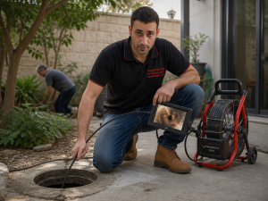 צילום צנרת ביוב, מצלמת בדיקה לביוב, אבחון צנרת, ביוב, אינסטלטור מוסמך