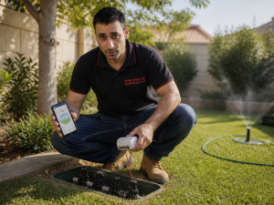 מחשב השקיה חכם, השקיה חכמה לגינה, חיסכון במים בגינה, אינסטלטור מוסמך, התקנת מערכת השקיה